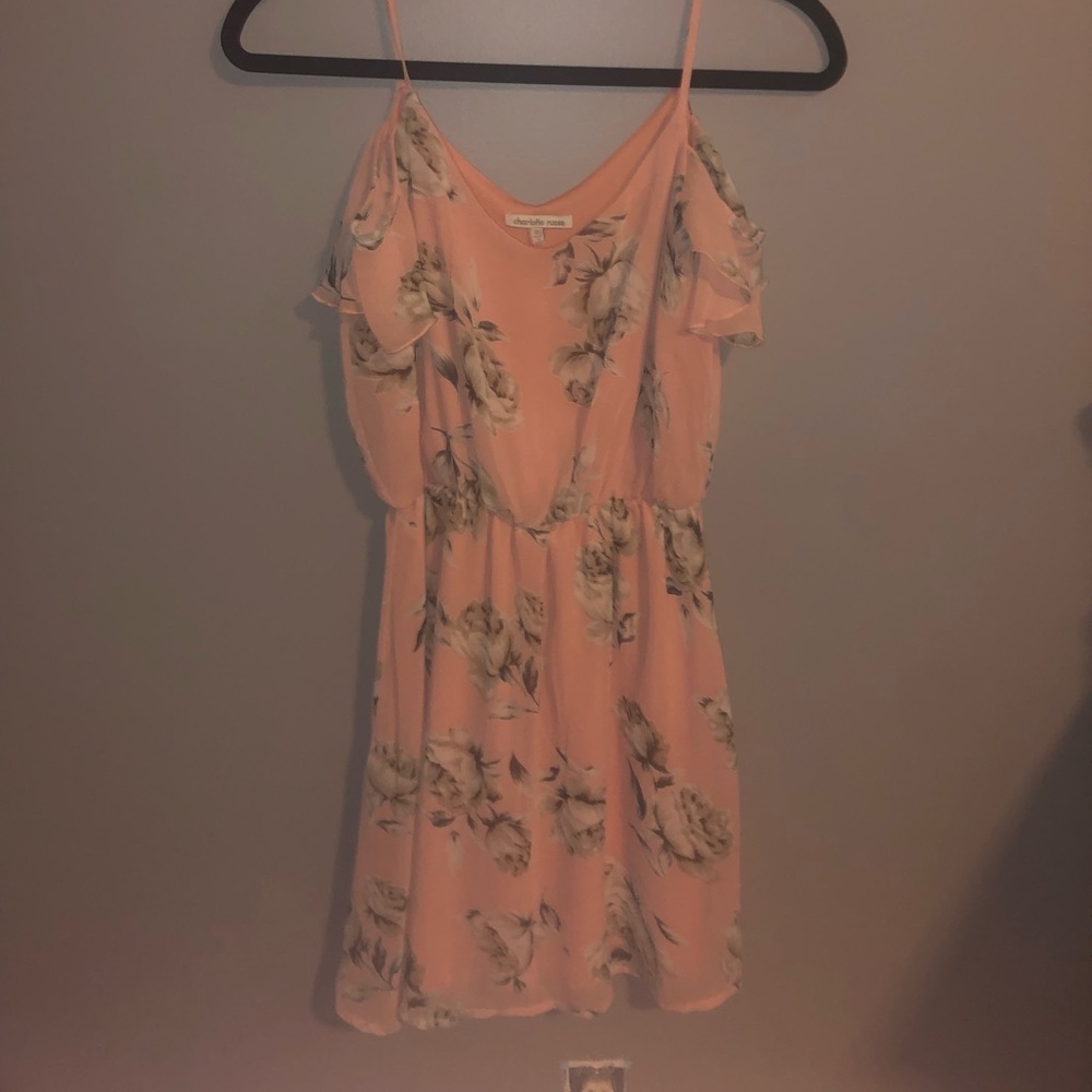 light pink floral charlotte russe dress